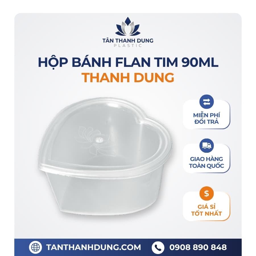 Hộp bánh flan tim THANH DUNG (90ml)